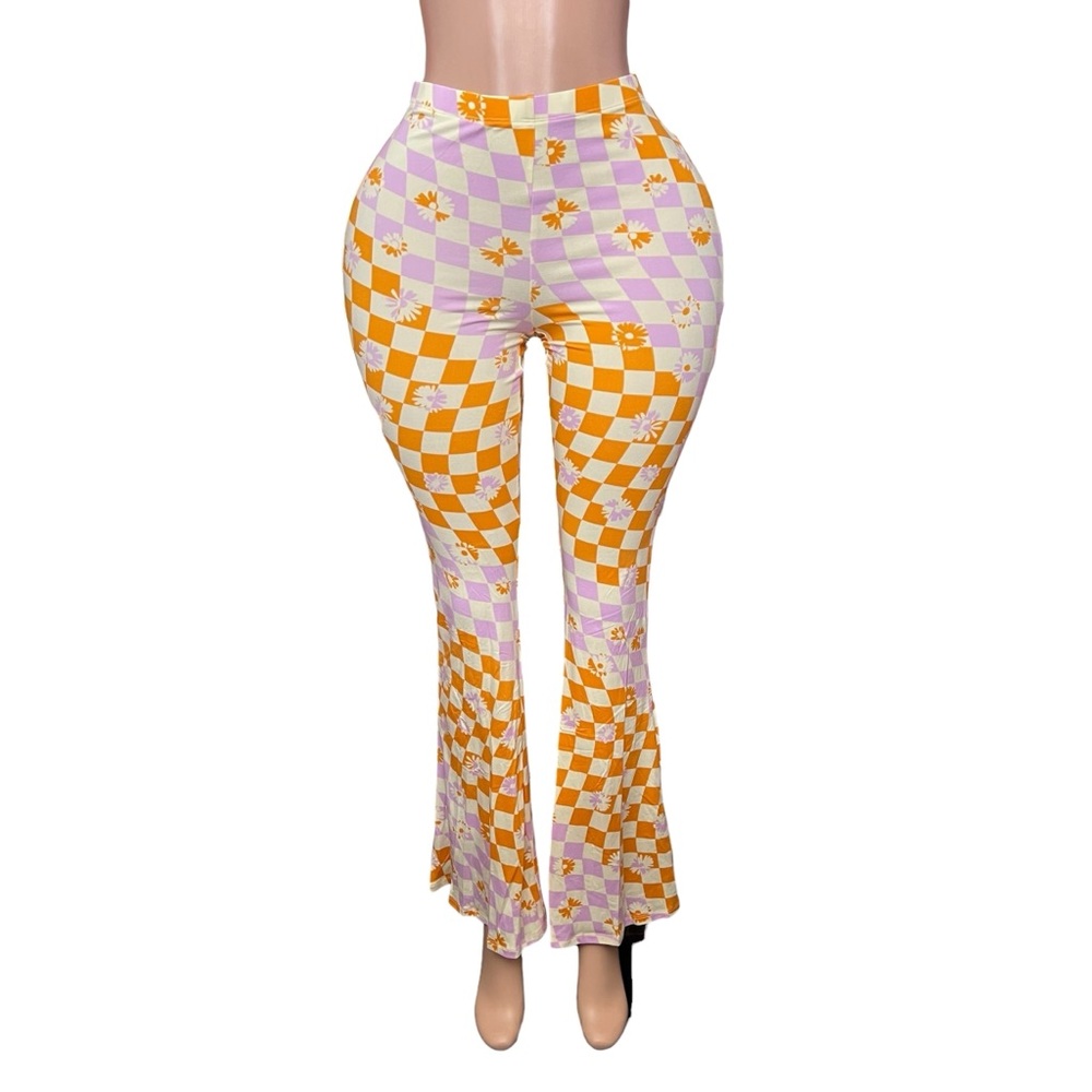 Floral Checkered Women's Pants